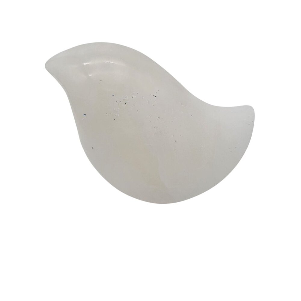 Carved White Alabaster Abstract Bird Sculpture